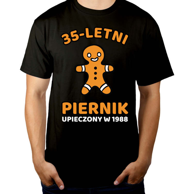 35 Letni Piernik Rok -35 Urodziny - Męska Koszulka Czarna