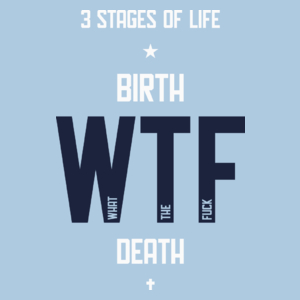 3 Stages Of Life - Męska Koszulka Błękitna