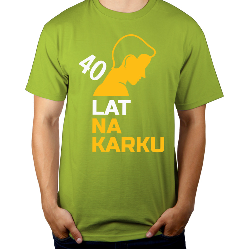 40 Lat Na Karku - Męska Koszulka Jasno Zielona