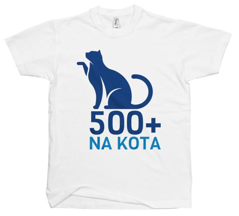 500+ na kota - Męska Koszulka Biała