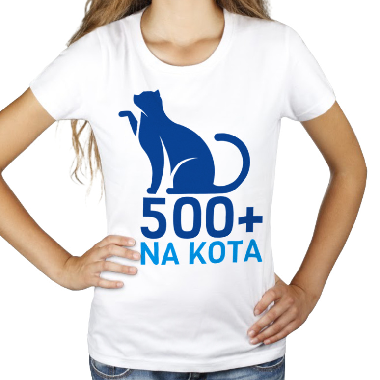 500+ na kota - Damska Koszulka Biała