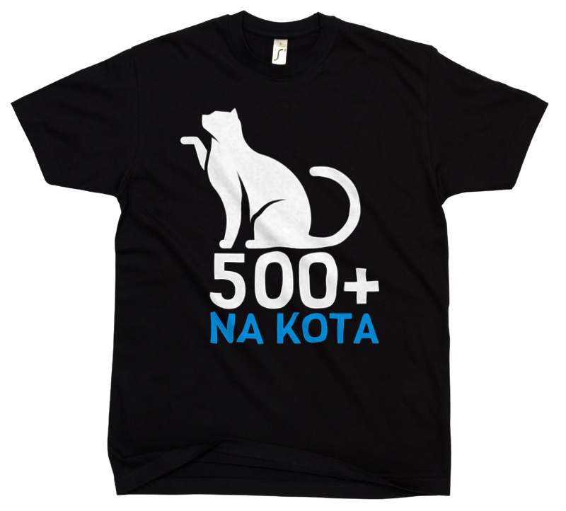500+ na kota - Męska Koszulka Czarna
