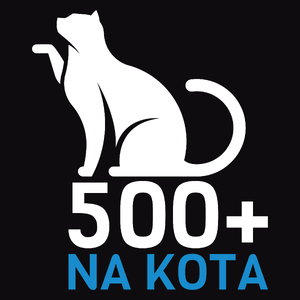 500+ na kota - Męska Koszulka Czarna