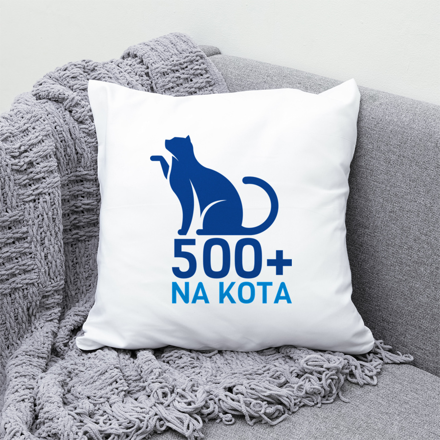 500+ na kota - Poduszka Biała