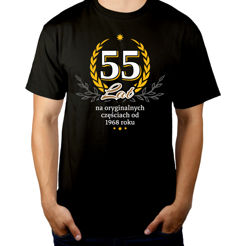 55 Na Oryginalnych Częściach Od 1968 Roku - Męska Koszulka Czarna
