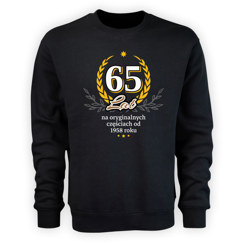 65 Na Oryginalnych Częściach Od 1958 Roku - Męska Bluza Czarna
