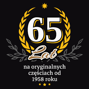 65 Na Oryginalnych Częściach Od 1958 Roku - Męska Bluza z kapturem Czarna