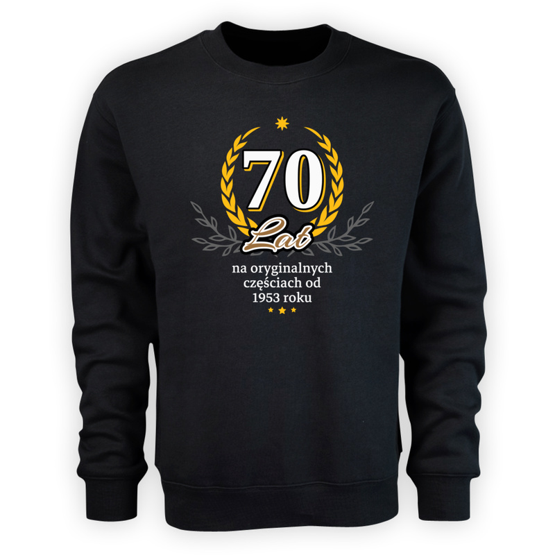 70 Na Oryginalnych Częściach Od 1953 Roku - Męska Bluza Czarna
