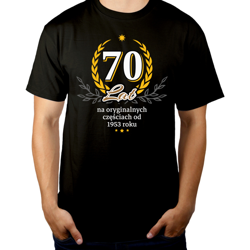 70 Na Oryginalnych Częściach Od 1953 Roku - Męska Koszulka Czarna