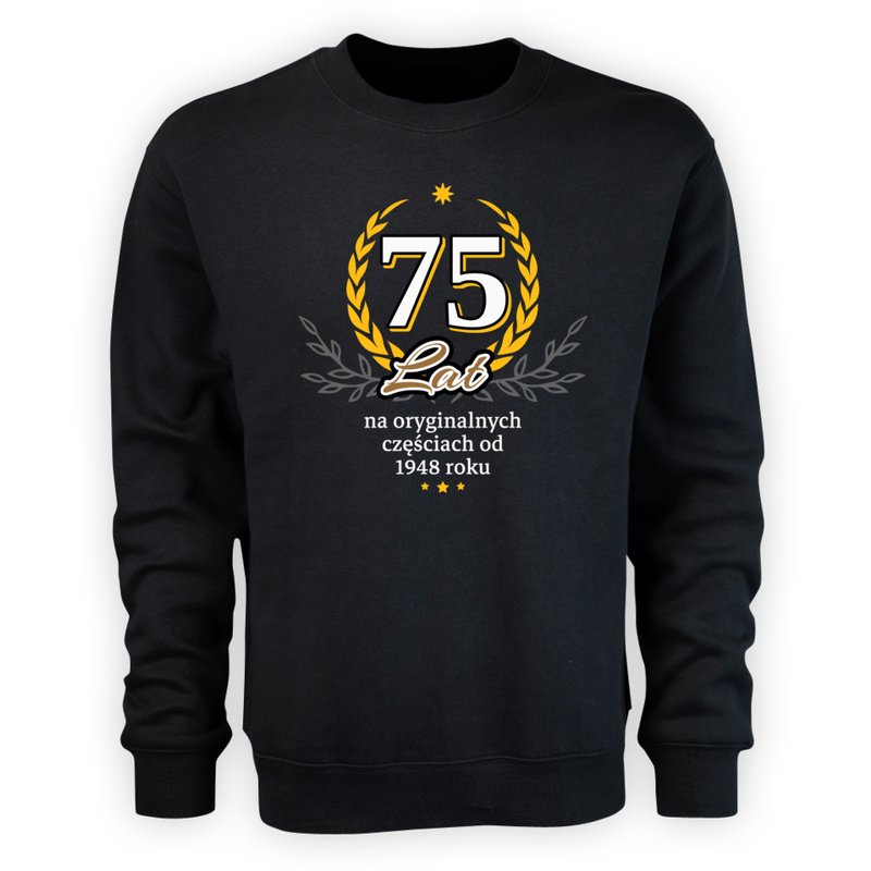 75 Na Oryginalnych Częściach Od 1948 Roku - Męska Bluza Czarna