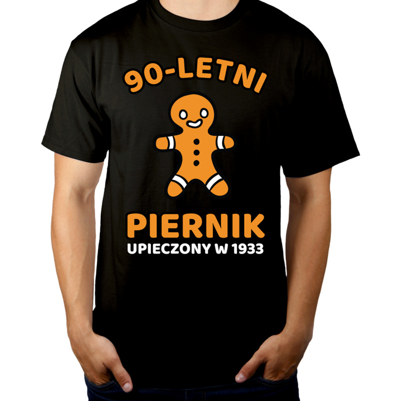 90 Letni Piernik Rok -90 Urodziny - Męska Koszulka Czarna