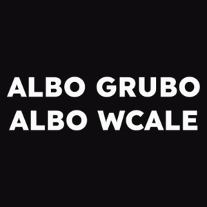 ALBO GRUBO ALBO WCALE  - Męska Koszulka Czarna