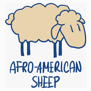 Afro - American Sheep - Poduszka Biała