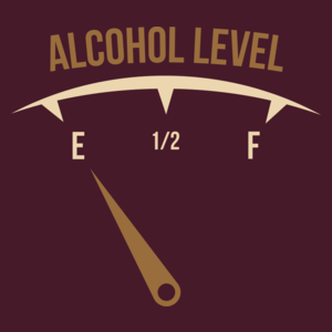 Alcohol Level - Męska Koszulka Burgundowa
