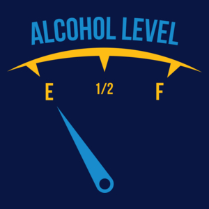 Alcohol Level - Męska Koszulka Ciemnogranatowa
