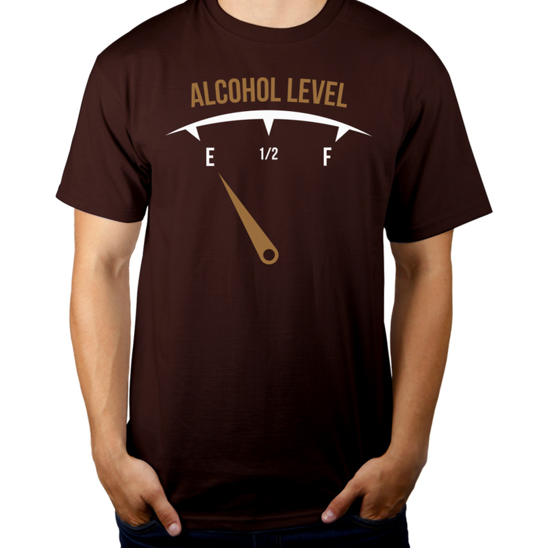 Alcohol Level - Męska Koszulka Czekoladowa