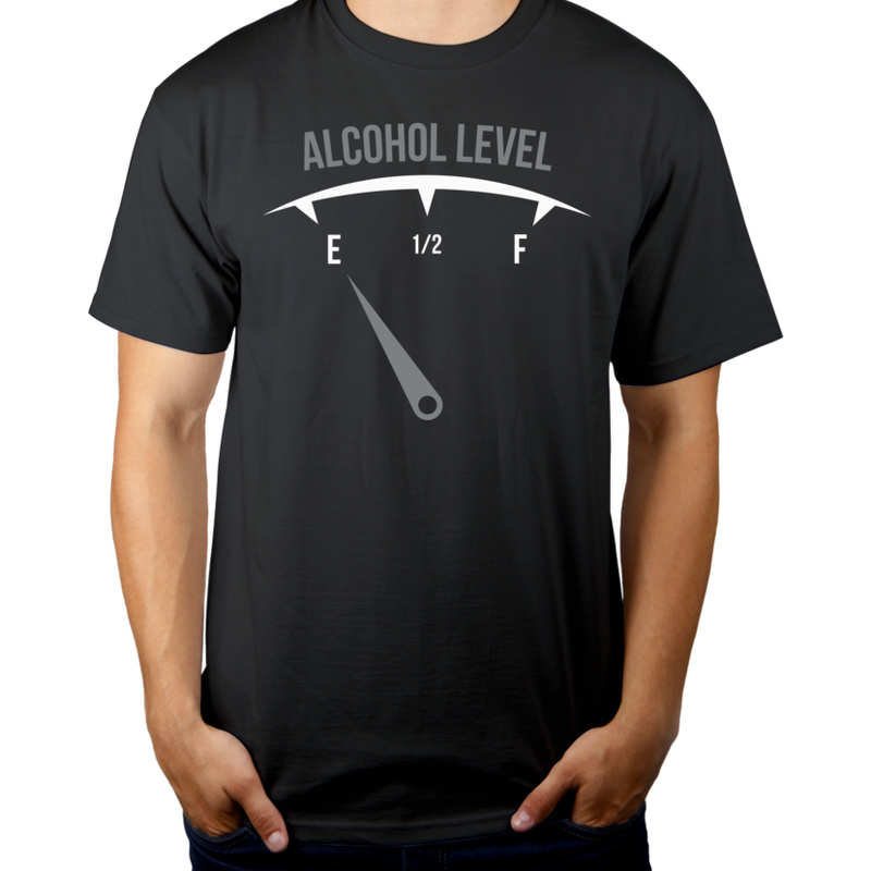 Alcohol Level - Męska Koszulka Szara