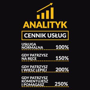 Analityk - Cennik Usług - Męska Bluza Czarna