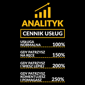 Analityk - Cennik Usług - Torba Na Zakupy Czarna