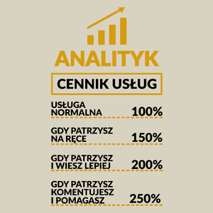 Analityk - Cennik Usług - Torba Na Zakupy Natural