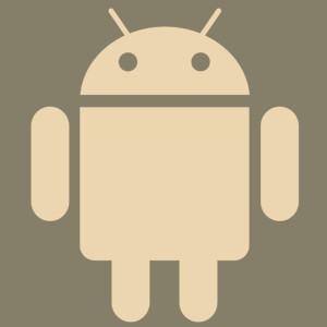 Android - Męska Koszulka Jasno Szara