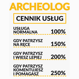 Archeolog - Cennik Usług - Poduszka Biała