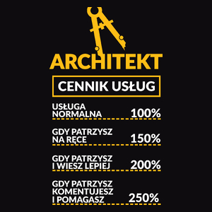 Architekt - Cennik Usług - Męska Bluza Czarna