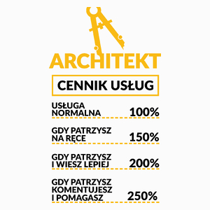 Architekt - Cennik Usług - Poduszka Biała