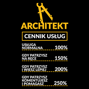 Architekt - Cennik Usług - Torba Na Zakupy Czarna
