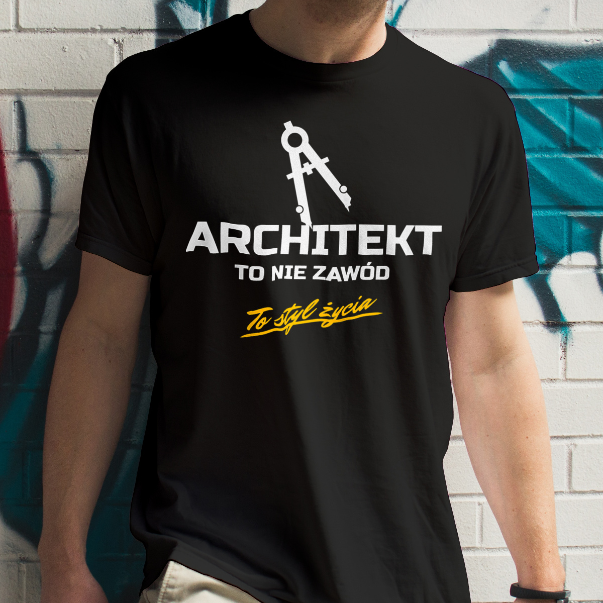 Architekt To Nie Zawód - To Styl Życia - Męska Koszulka Czarna