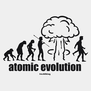 Atomic Evolution - Męska Koszulka Biała