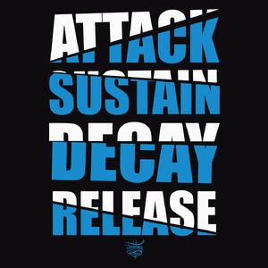 Attack Sustain Decay Release - Męska Bluza z kapturem Czarna