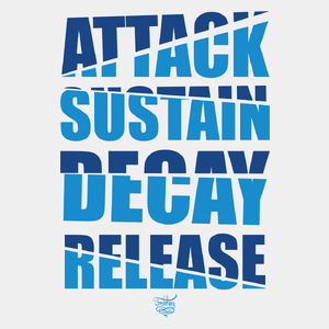 Attack Sustain Decay Release - Męska Koszulka Biała