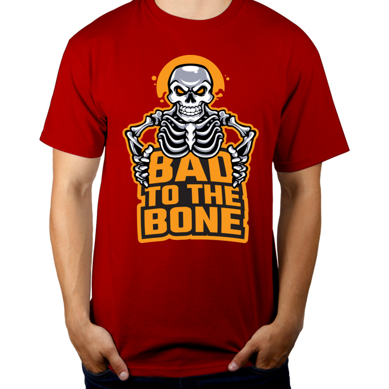 Bad To The Bone - Męska Koszulka Czerwona