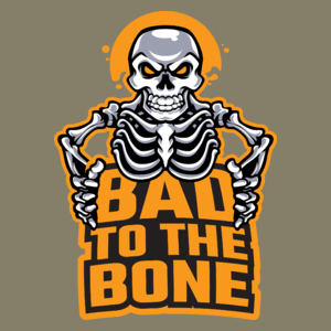 Bad To The Bone - Męska Koszulka Jasno Szara