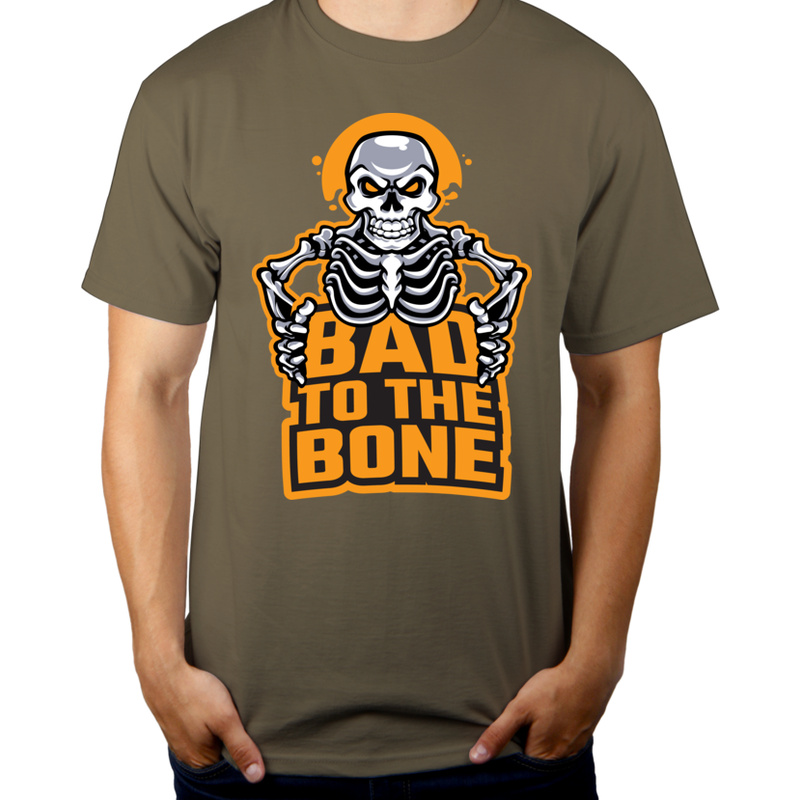 Bad To The Bone - Męska Koszulka Khaki