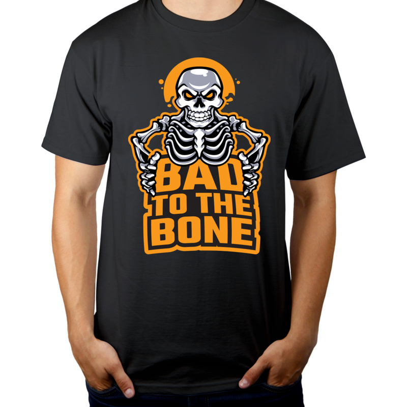 Bad To The Bone - Męska Koszulka Szara