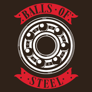 Balls Of Steel - Męska Koszulka Czekoladowa