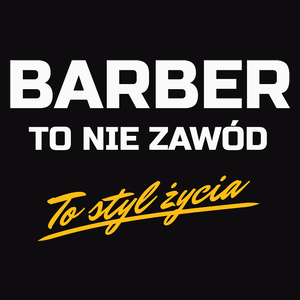 Barber To Nie Zawód - To Styl Życia - Męska Bluza z kapturem Czarna
