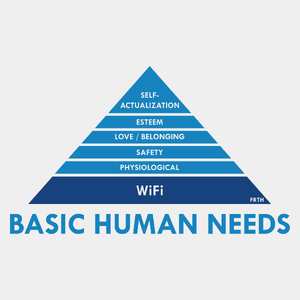 Basic Human Needs - WiFi - Męska Koszulka Biała
