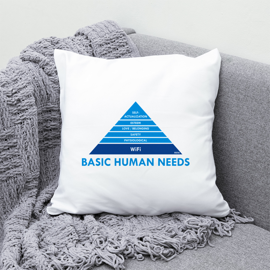Basic Human Needs - WiFi - Poduszka Biała