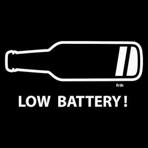 Battery Low Beer - Torba Na Zakupy Czarna