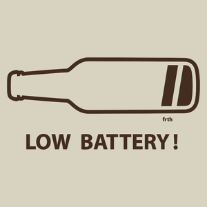 Battery Low Beer - Torba Na Zakupy Natural