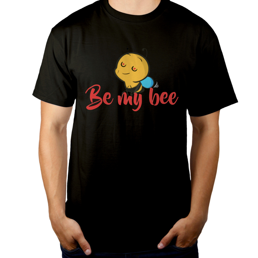 Be my bee - Męska Koszulka Czarna