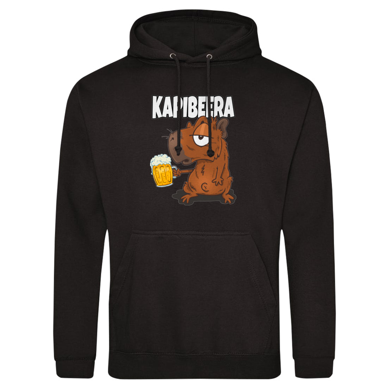 Beer Kapibara - Męska Bluza z kapturem Czarna