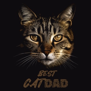 Best Cat Dad Najlepszy Koci Tata - Męska Koszulka Czarna