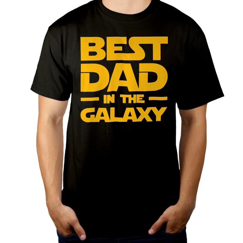 Best Dad In The Galaxy 2 - Męska Koszulka Czarna