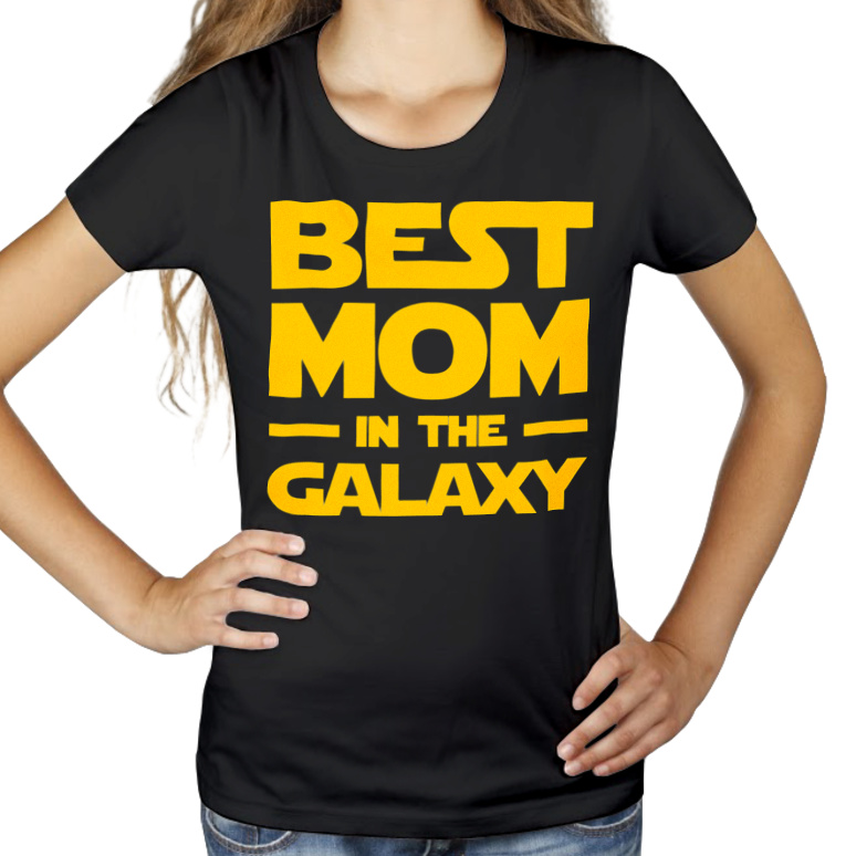 Best Mom In The Galaxy - Damska Koszulka Czarna