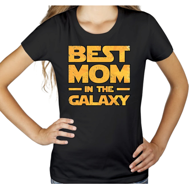 Best Mom In The Galaxy - Damska Koszulka Czarna