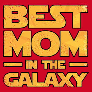 Best Mom In The Galaxy - Damska Koszulka Czerwona